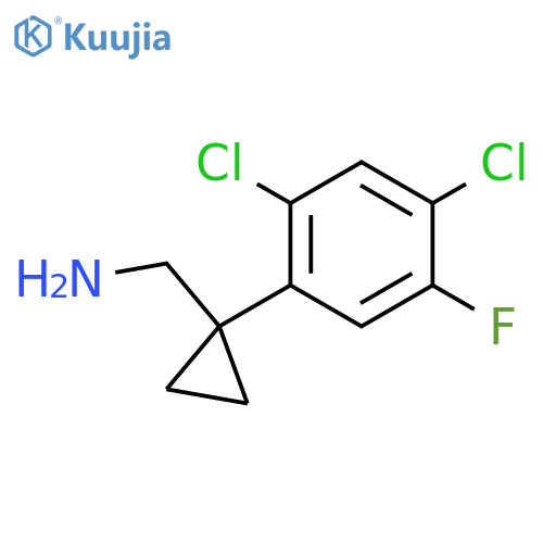 1-(2,4-dichloro-5-fluorophenyl)cyclopropylmethanamine structure