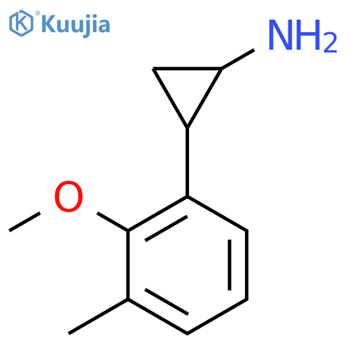 2-(2-methoxy-3-methylphenyl)cyclopropan-1-amine structure
