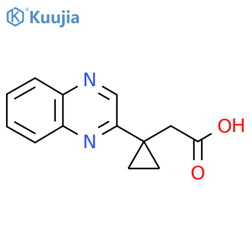 2-1-(quinoxalin-2-yl)cyclopropylacetic acid structure