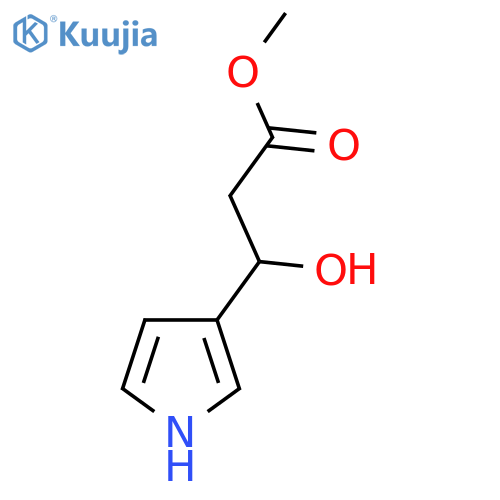methyl 3-hydroxy-3-(1H-pyrrol-3-yl)propanoate structure