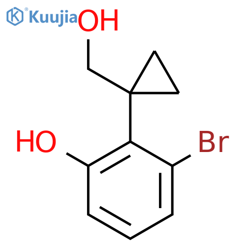 3-bromo-2-1-(hydroxymethyl)cyclopropylphenol structure