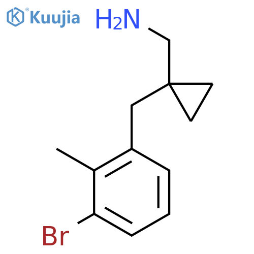 {1-(3-bromo-2-methylphenyl)methylcyclopropyl}methanamine structure