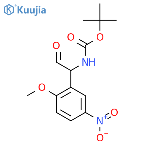 tert-butyl N-1-(2-methoxy-5-nitrophenyl)-2-oxoethylcarbamate structure