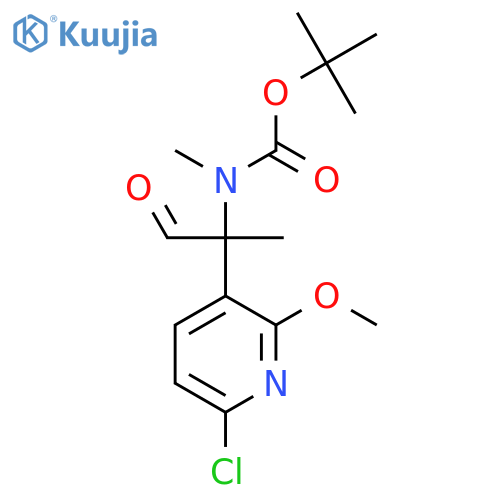 tert-butyl N-2-(6-chloro-2-methoxypyridin-3-yl)-1-oxopropan-2-yl-N-methylcarbamate structure