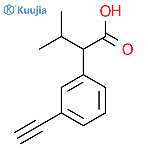 2-(3-ethynylphenyl)-3-methylbutanoic acid structure