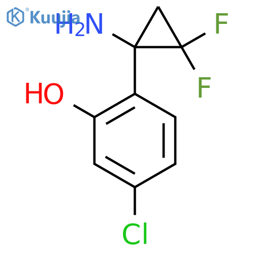 2-(1-amino-2,2-difluorocyclopropyl)-5-chlorophenol structure
