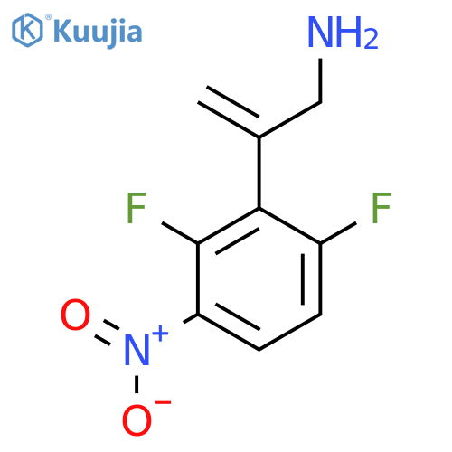 2-(2,6-difluoro-3-nitrophenyl)prop-2-en-1-amine structure