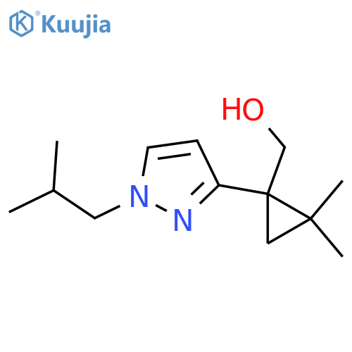 {2,2-dimethyl-1-1-(2-methylpropyl)-1H-pyrazol-3-ylcyclopropyl}methanol structure