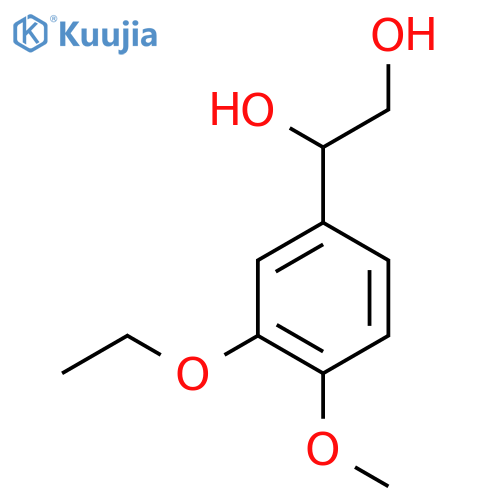 1-(3-ethoxy-4-methoxyphenyl)ethane-1,2-diol structure