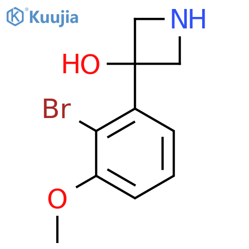 3-(2-bromo-3-methoxyphenyl)azetidin-3-ol structure