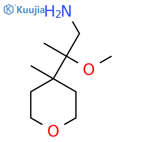 2-methoxy-2-(4-methyloxan-4-yl)propan-1-amine structure