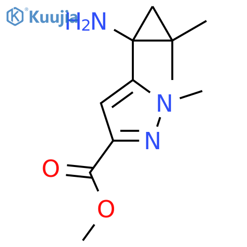 methyl 5-(1-amino-2,2-dimethylcyclopropyl)-1-methyl-1H-pyrazole-3-carboxylate structure