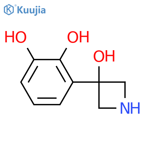 3-(3-hydroxyazetidin-3-yl)benzene-1,2-diol structure