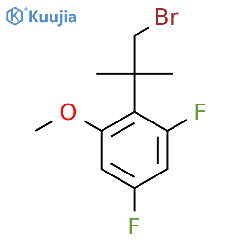 2-(1-bromo-2-methylpropan-2-yl)-1,5-difluoro-3-methoxybenzene structure