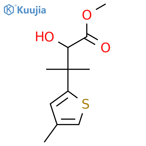 methyl 2-hydroxy-3-methyl-3-(4-methylthiophen-2-yl)butanoate structure