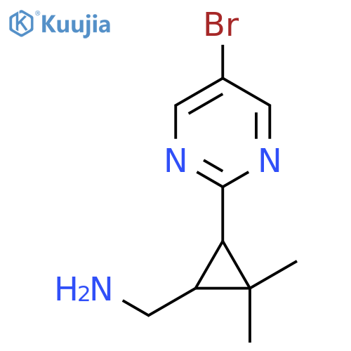 3-(5-bromopyrimidin-2-yl)-2,2-dimethylcyclopropylmethanamine structure
