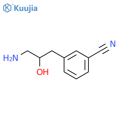 3-(3-amino-2-hydroxypropyl)benzonitrile structure