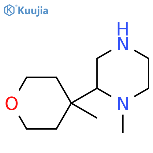 1-methyl-2-(4-methyloxan-4-yl)piperazine structure