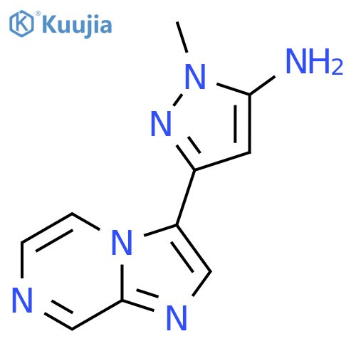 3-{imidazo1,2-apyrazin-3-yl}-1-methyl-1H-pyrazol-5-amine structure