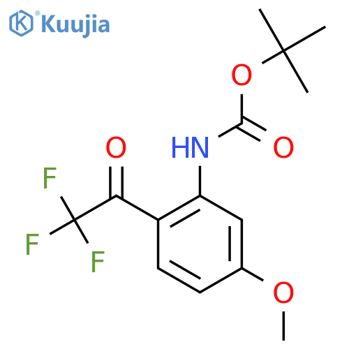 tert-butyl N-5-methoxy-2-(trifluoroacetyl)phenylcarbamate structure