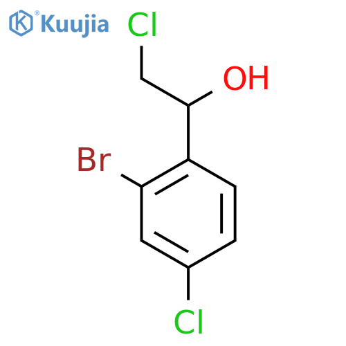 1-(2-bromo-4-chlorophenyl)-2-chloroethan-1-ol structure