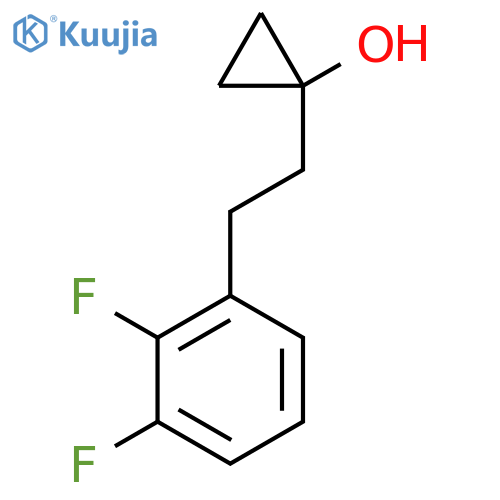 1-2-(2,3-difluorophenyl)ethylcyclopropan-1-ol structure