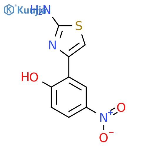 2-(2-amino-1,3-thiazol-4-yl)-4-nitrophenol structure