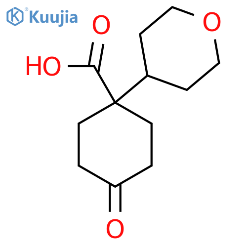 1-(oxan-4-yl)-4-oxocyclohexane-1-carboxylic acid structure