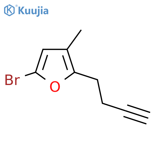 5-bromo-2-(but-3-yn-1-yl)-3-methylfuran structure