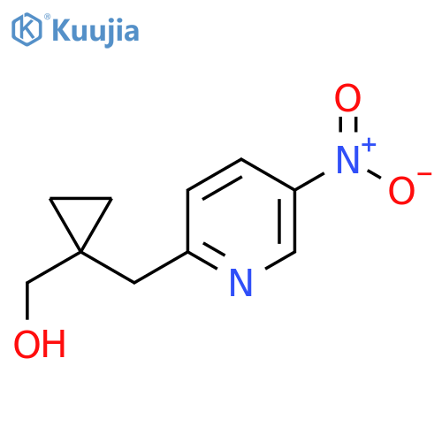 {1-(5-nitropyridin-2-yl)methylcyclopropyl}methanol structure