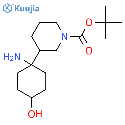tert-butyl 3-(1-amino-4-hydroxycyclohexyl)piperidine-1-carboxylate structure
