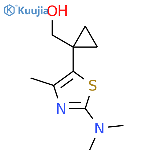 {1-2-(dimethylamino)-4-methyl-1,3-thiazol-5-ylcyclopropyl}methanol structure