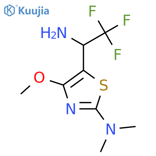 5-(1-amino-2,2,2-trifluoroethyl)-4-methoxy-N,N-dimethyl-1,3-thiazol-2-amine structure