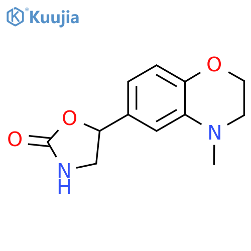 5-(4-methyl-3,4-dihydro-2H-1,4-benzoxazin-6-yl)-1,3-oxazolidin-2-one structure