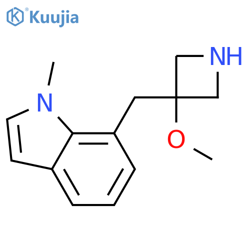 7-(3-methoxyazetidin-3-yl)methyl-1-methyl-1H-indole structure