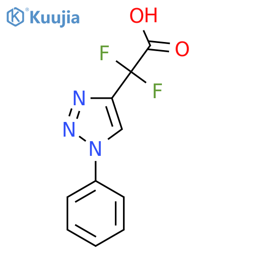 2,2-difluoro-2-(1-phenyl-1H-1,2,3-triazol-4-yl)acetic acid structure