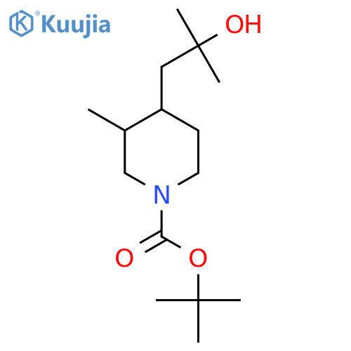 tert-butyl 4-(2-hydroxy-2-methylpropyl)-3-methylpiperidine-1-carboxylate structure