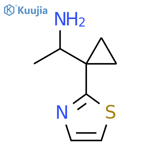 1-1-(1,3-thiazol-2-yl)cyclopropylethan-1-amine structure
