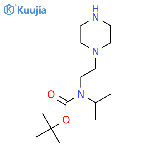 tert-butyl N-2-(piperazin-1-yl)ethyl-N-(propan-2-yl)carbamate structure