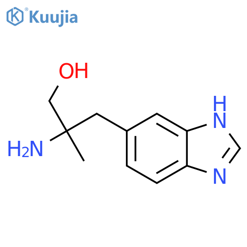 2-amino-3-(1H-1,3-benzodiazol-5-yl)-2-methylpropan-1-ol structure
