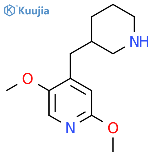 2,5-dimethoxy-4-(piperidin-3-yl)methylpyridine structure