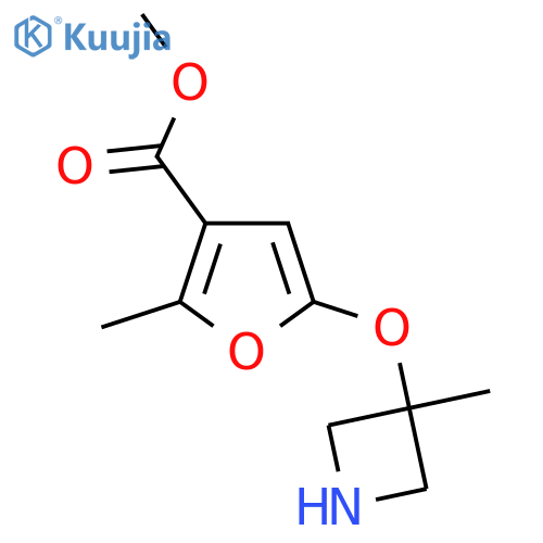 methyl 2-methyl-5-(3-methylazetidin-3-yl)oxyfuran-3-carboxylate structure