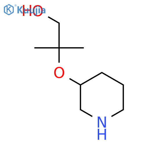 2-methyl-2-(piperidin-3-yloxy)propan-1-ol structure