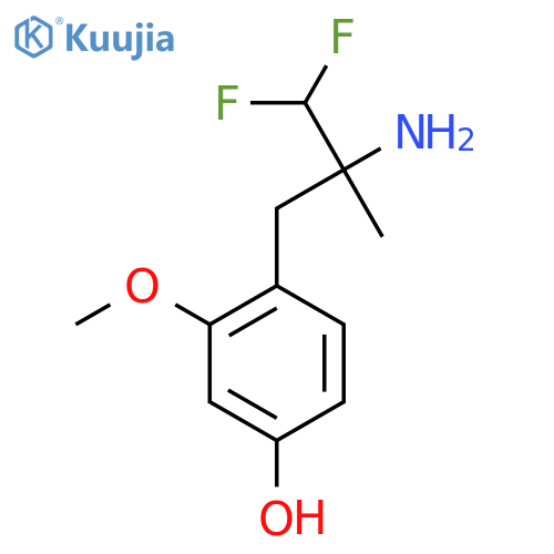 4-(2-amino-3,3-difluoro-2-methylpropyl)-3-methoxyphenol structure