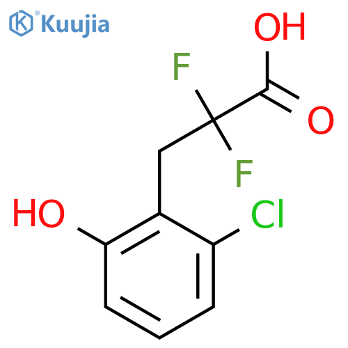 3-(2-Chloro-6-hydroxyphenyl)-2,2-difluoropropanoic acid structure
