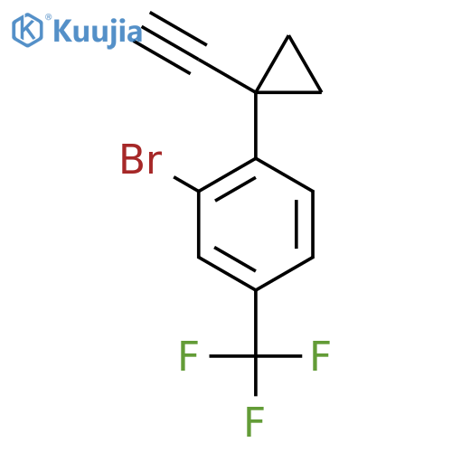 2-bromo-1-(1-ethynylcyclopropyl)-4-(trifluoromethyl)benzene structure