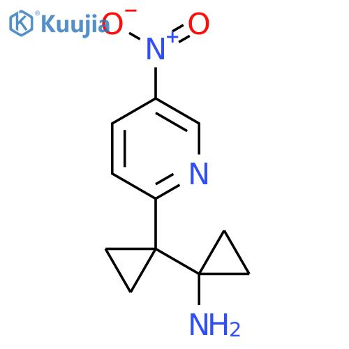 1-1-(5-nitropyridin-2-yl)cyclopropylcyclopropan-1-amine structure