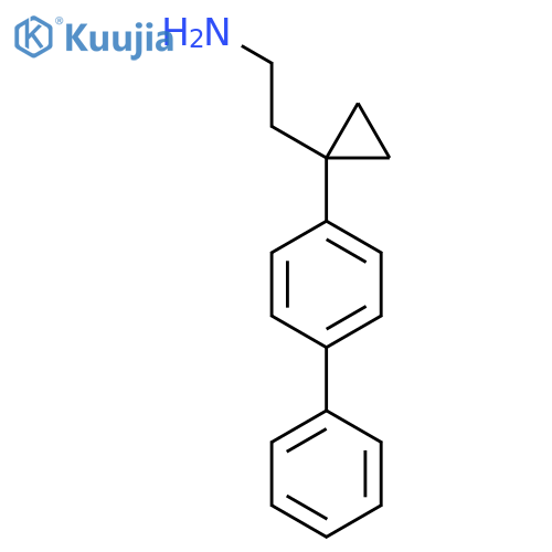 2-1-(4-phenylphenyl)cyclopropylethan-1-amine structure