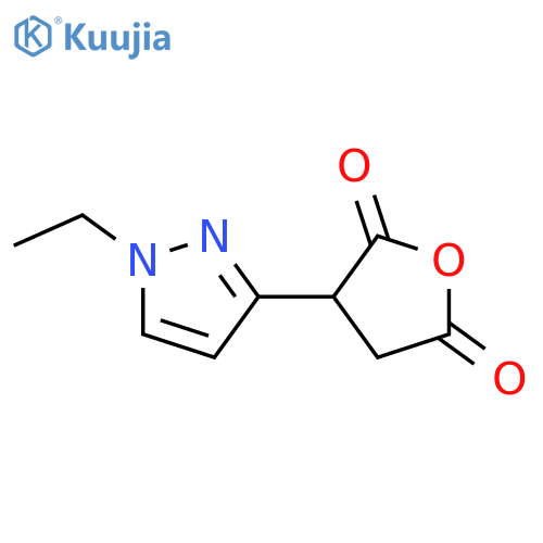 3-(1-ethyl-1H-pyrazol-3-yl)oxolane-2,5-dione structure
