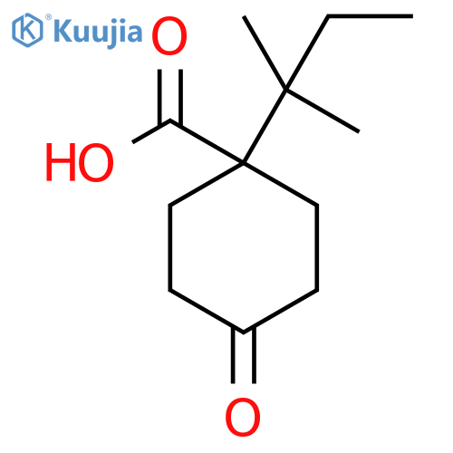 1-(2-methylbutan-2-yl)-4-oxocyclohexane-1-carboxylic acid structure